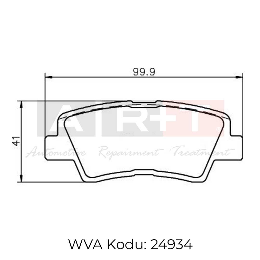 ARKA FREN BALATASI TAKIM HYUNDAI ACCENT BLUE 2012-2019 (ART)