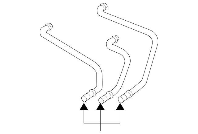 64116922602 KALORİFER RADYATÖR GİRİŞ ÇIKIŞ BORUSU BMW E60 KASA