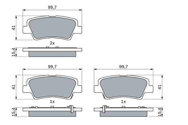 ARKA FREN BALATASI TAKIM HYUNDAI i30 KIA CEED 2012-2016 (BOSCH)