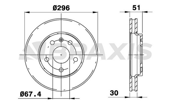 ÖN FREN DİSKİ TAKIM 296mm OPEL INSIGNIA A 16JANT 2009-2016 BRAXIS