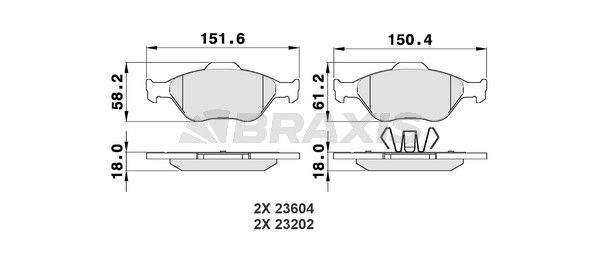 FORD FİESTA 1995-2008 FUSION ÖN FREN BALATASI TAKIM ( BRAXIS )