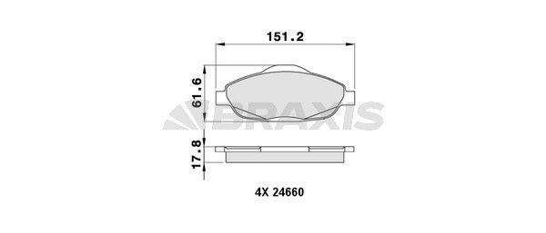 ÖN FREN BALATASI TAKIM PEUGEOT 308 2007-2014 ARASI ( BRAXIS )