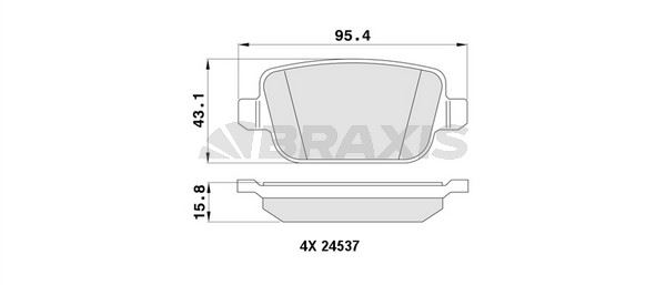 ARKA FREN BALATASI TAKIM FORD MONDEO 2007-2014 ARASI (BRAXIS)