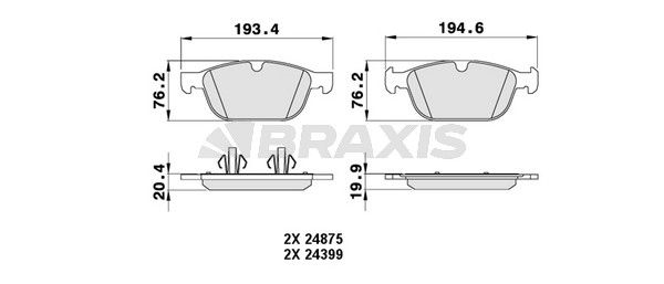 ÖN FREN BALATASI TAKIM VOLVO XC60 2008-2012 XC90 2002-2014 BRAXIS