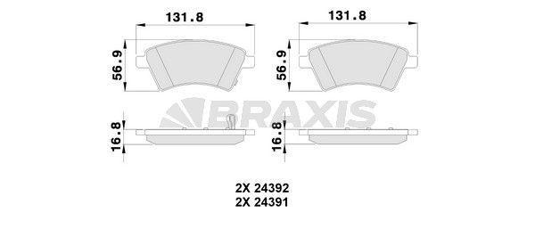 ÖN FREN BALATASI TAKIM FIAT SEDICI SUZUKI SX4 2006-2012 (BRAXIS)