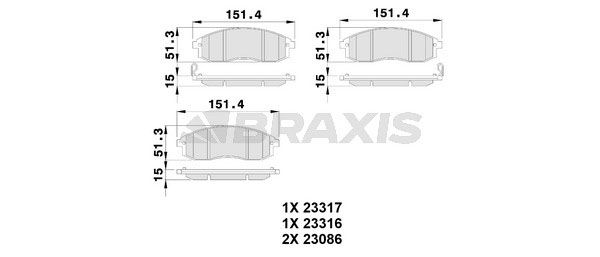 ÖN FREN BALATASI MITSUBISHI L200 2002-2006 ARASI ( BRAXIS )