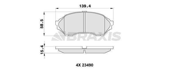 ÖN FREN BALATASI TAKIM MAZDA 323 FAMILIA 1999-2002 ARASI (BRAXIS)