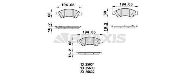 ÖN FREN BALATASI TAKIM FORD RANGER 2011-2022 ARASI (BRAXIS)