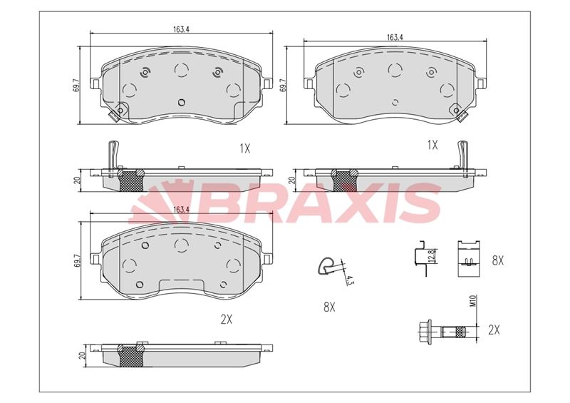 ÖN FREN BALATASI NISSAN NAVARA 2019-2023 ARASI (BRAXIS)