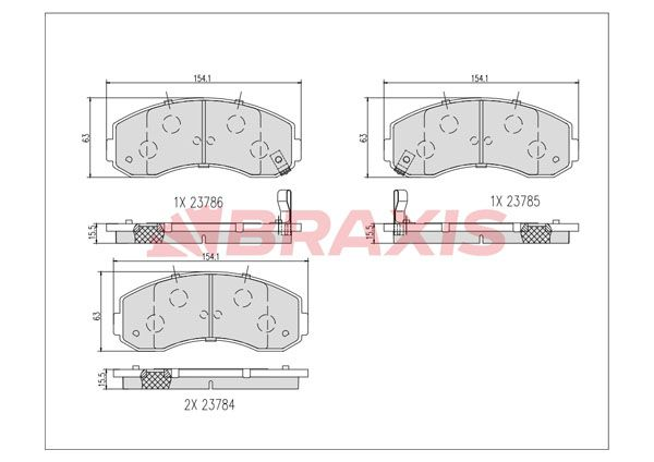 ÖN FREN BALATASI TAKIM KIA BONGO 2000-2010 ARASI (BRAXIS)
