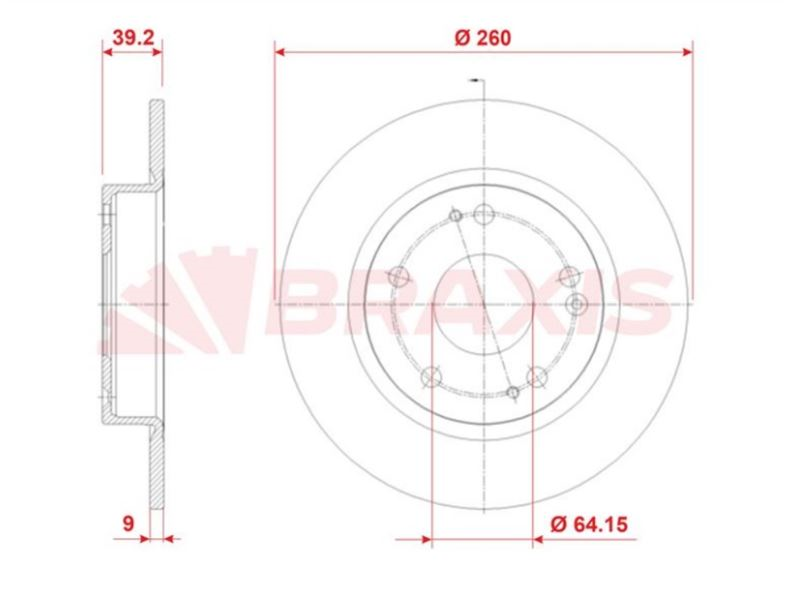 ARKA FREN DİSKİ 260mm TAKIM HONDA CIVIC FE 2022-2025 (BRAXIS)