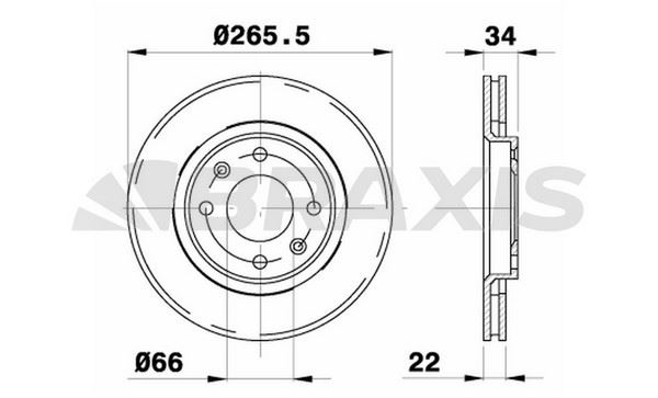 ÖN FREN DİSKİ TAKIM 266mm PEUGEOT 206 207 307 301 208 PARTNER (BRAXIS)