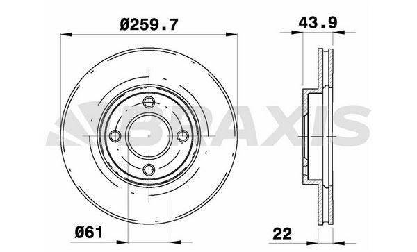 ÖN FREN DİSKİ 260mm TAKIM NISSAN MICRA K13 NOTE E12 1,2 (BRAXIS)