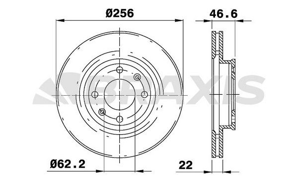 ÖN FREN DİSKİ 256X22X4 TAKIM HYUNDAI i20 2008-2014 ARASI (BRAXIS)