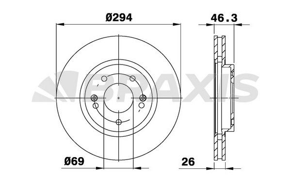 ÖN FREN DİSKİ 294mm TAKIM HYUNDAI SANTAFE 2003-2006 ( BRAXIS )