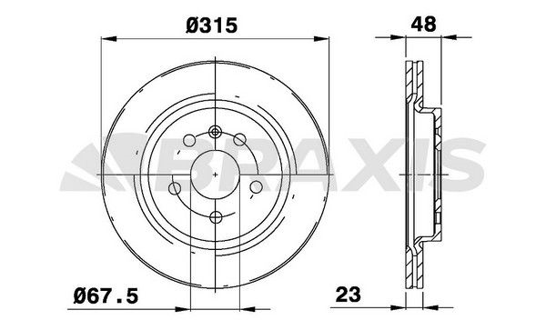 ARKA FREN DİSKİ TAKIM 315mm OPEL INSIGNIA 2009-2017 (BRAXIS)