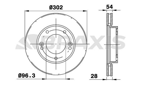 ÖN FREN DİSKİ 302mm SAĞ SOL TAKIM KIA SORENTO 2002-2009 (BRAXIS)