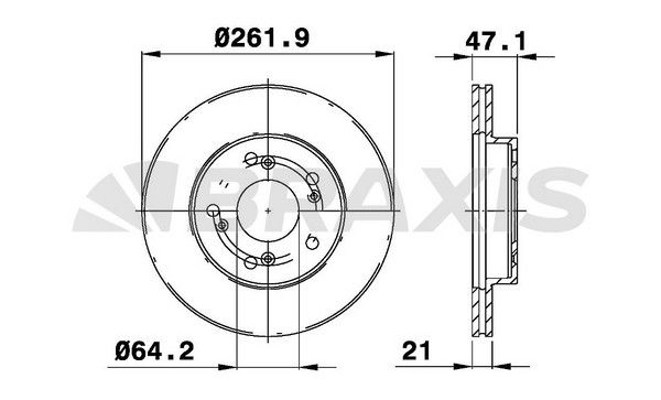 ÖN FREN DİSKİ 262mm TAKIM HONDA CIVIC HATCHBACK 2001-2006 (BRAXIS)