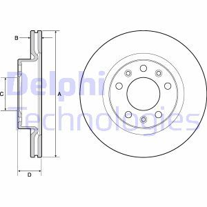 ÖN FREN DİSKİ 266mm SAĞ SOL TAKIM PEUGEOT 308 II 2013-2021 DELPHI