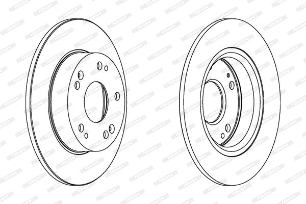 ARKA FREN DISKI 260mm TAKIM HONDA CIVIC FD6 FB7 2006-2015 (FERODO)