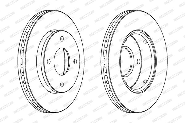 ÖN FREN DİSKİ 256mm TAKIM MITSUBISHI COLT 2004-2010 (FERODO)