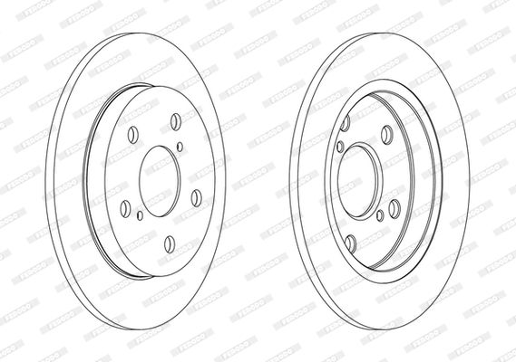 ARKA FREN DİSKİ TAKIM TOYOTA AURIS 2007-2012 BENZİNLİ ( FERODO )