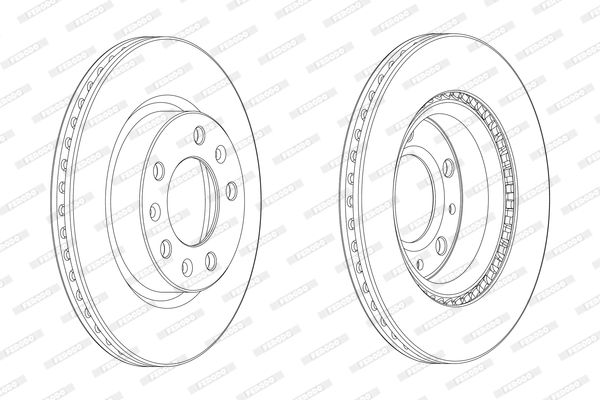 ÖN FREN DİSKİ 266mm SAĞ SOL TAKIM PEUGEOT 308 II 2013-2021 FERODO