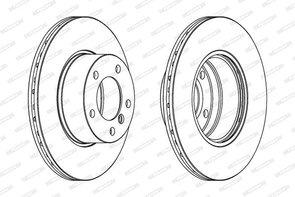 ÖN FREN DİSKİ 296mm SAĞ SOL TAKIM BMW E39 1996-2003 ( FERODO )