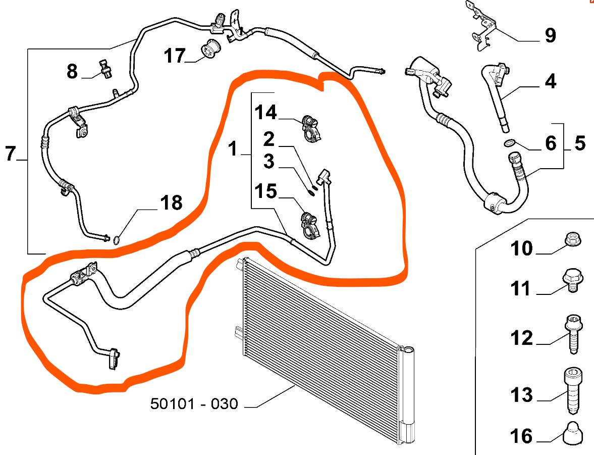 KLIMA BORUSU ÜST FIAT EGEA 1,3 MJET 1,4 2015-2026 (OPAR 51986986)