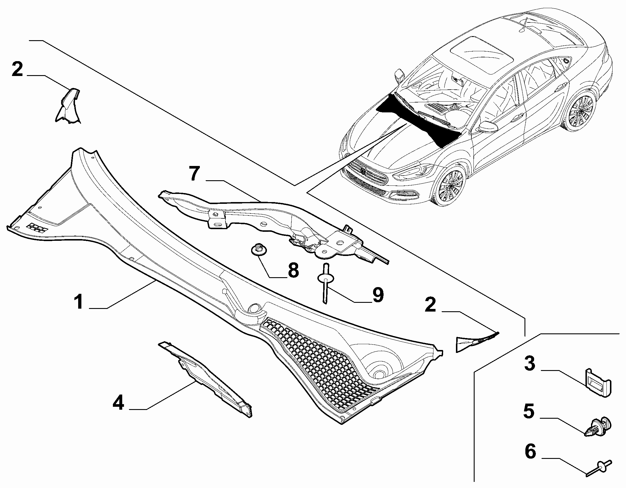 ÖN CAM SOL KÖŞE BAKALİTİ PLASTİĞİ FIAT EGEA (OPAR 52025611)