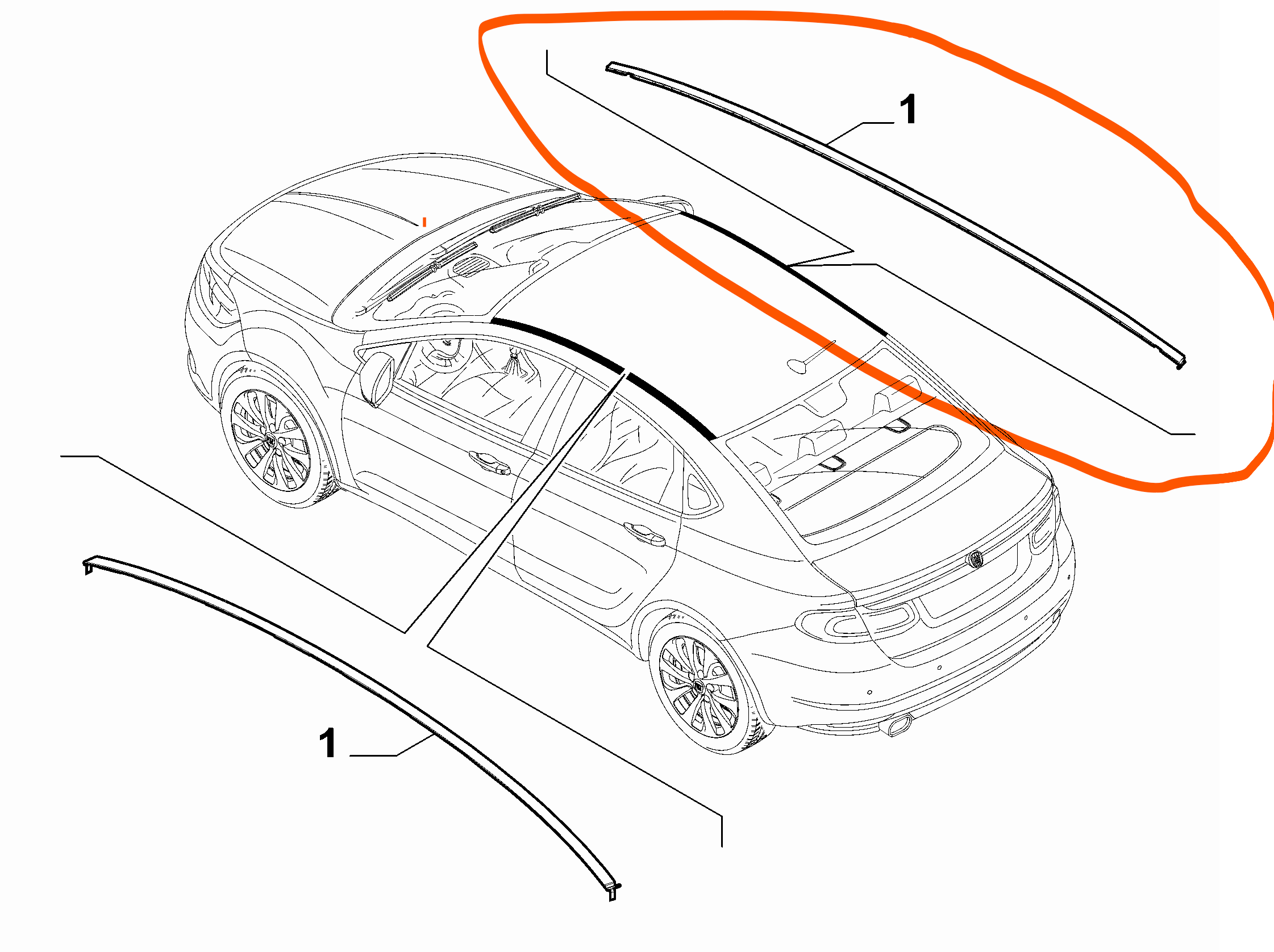 SAĞ TAVAN ÇITASI FIAT EGEA SEDAN 2015-2026 (OPAR 735660083)