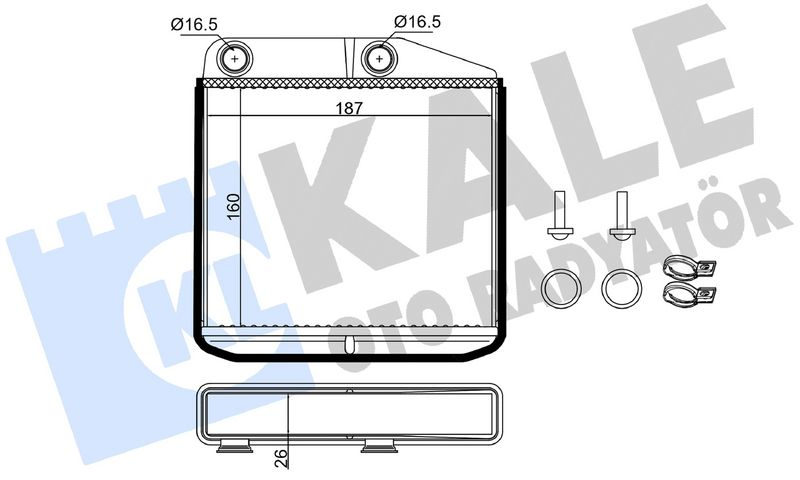 KALORİFER RADYATÖRÜ BORUSUZ EGEA GRANDE PUNTO DOBLO III (KALE)
