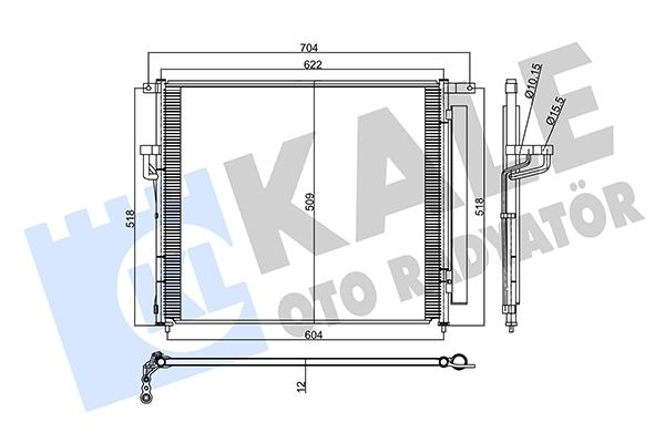 KLİMA RADYATÖRÜ FORD RANGER 2011-2018 ARASI (KALE)