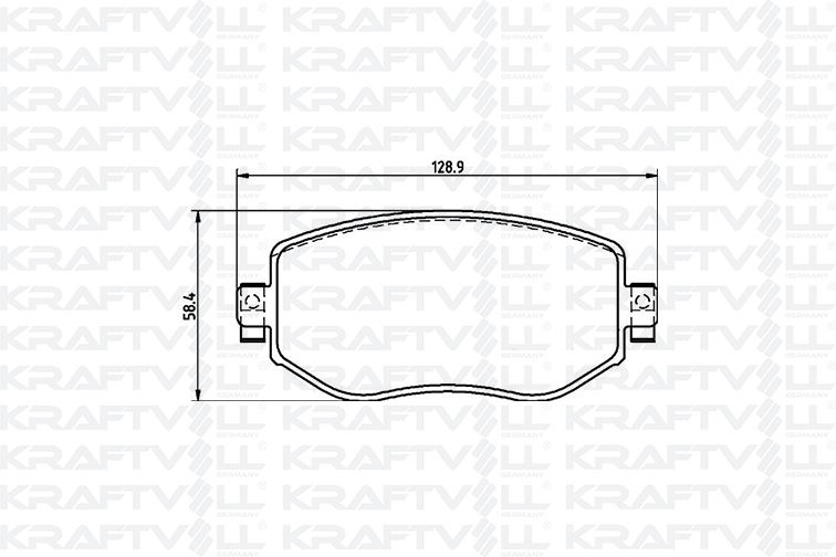 ÖN FREN BALATASI 129mm TAKIM RENAULT MEGANE IV 2015-2023 (KRAFTVOLL)