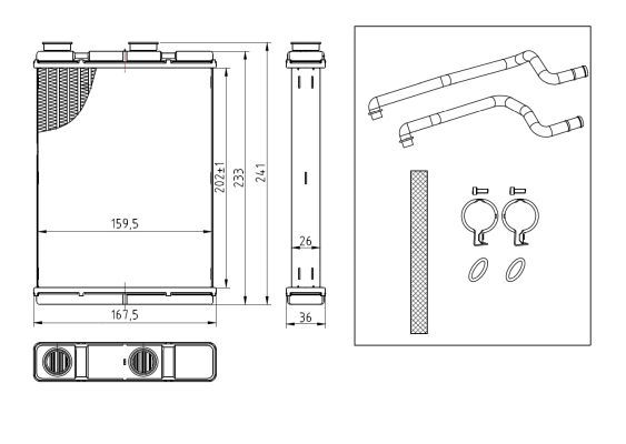 KALORIFER RADYATORU NISSAN QASHQAI J11 2014-2022 ARASI (NRF)