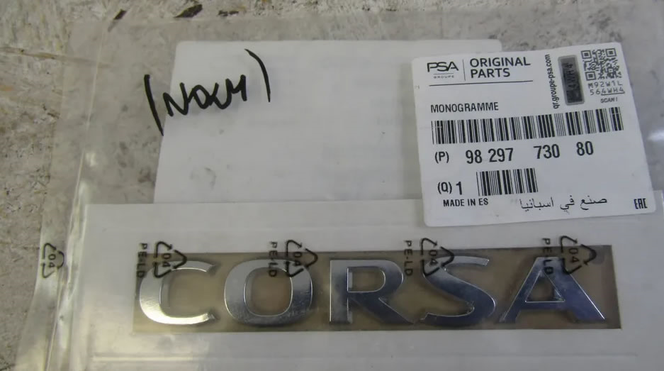 PSA 9829773080 YAZI (CORSA) OPEL CORSA F KASA 2020-2024 ARASI