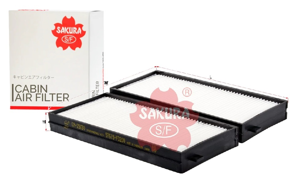 POLEN FİLTRESİ ÇİFTLİ KIA RIO 2000-2005 ARASI (SAKURA)