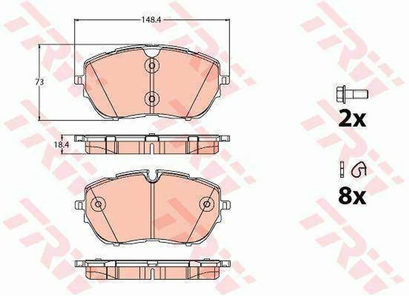 ÖN FREN BALATASI TAKIM PEUGEOT 508 II 2019-2022 ARASI ( TRW )