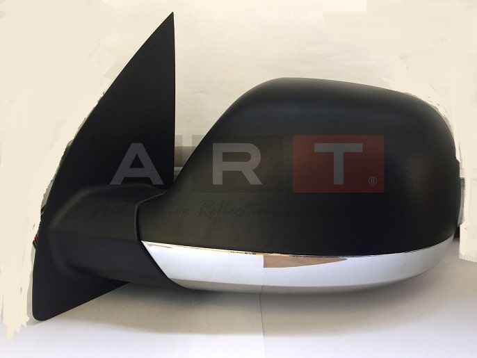 DIŞ DİKİZ AYNASI  AMAROK 2010- ISITMALI SİYAH+KROM SOL